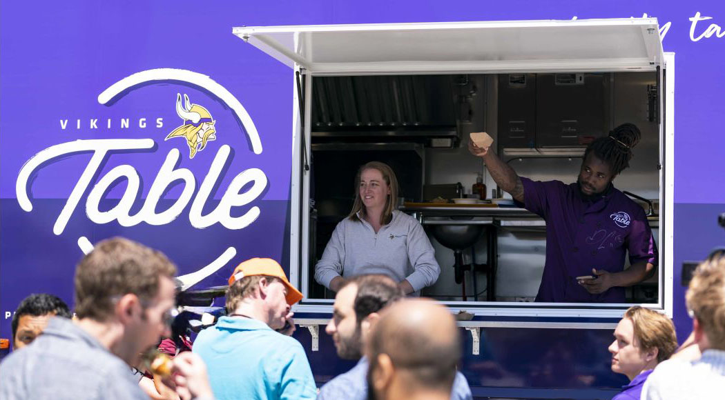 Vikings Table Food Truck Serving People